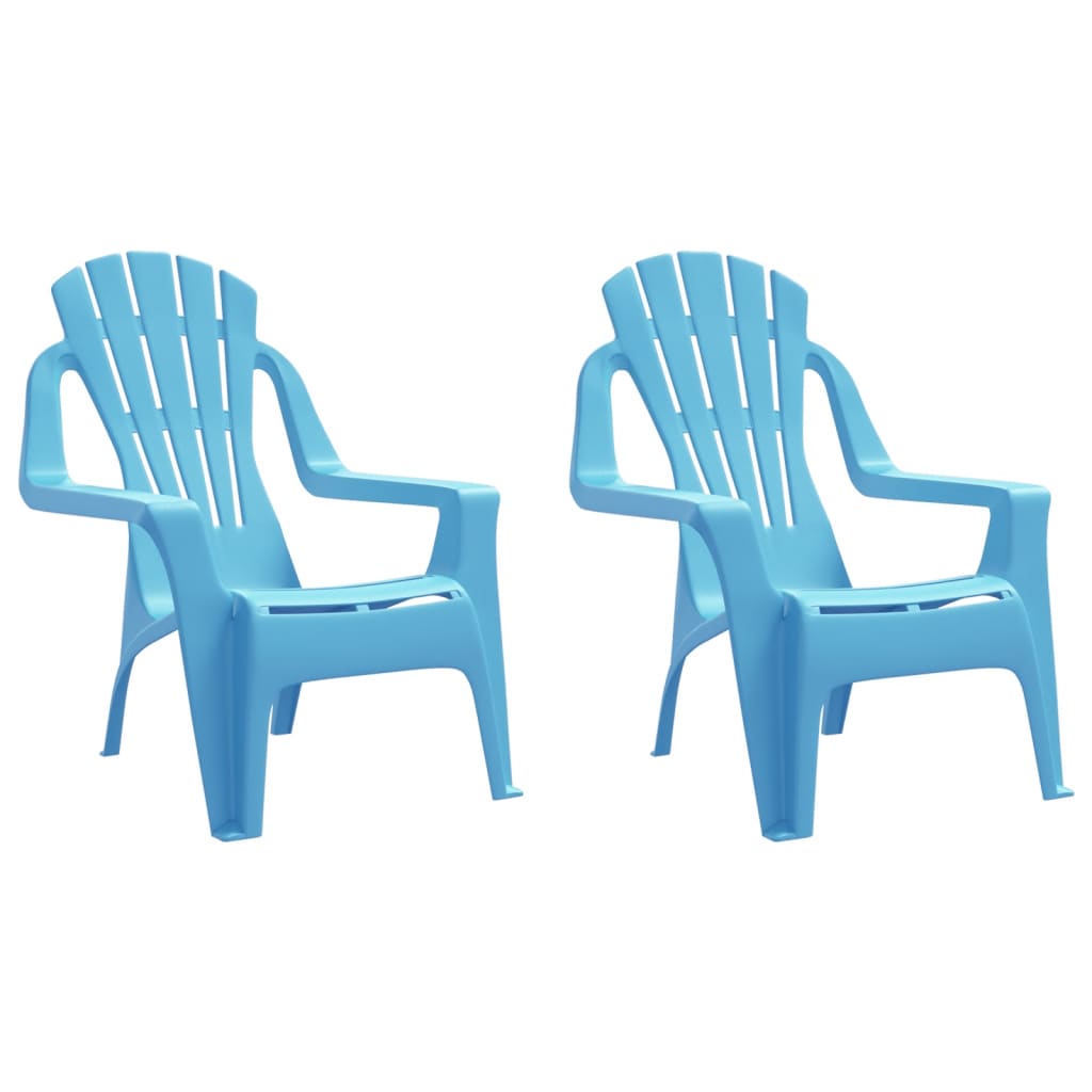2 Sillas de jardín para niños Azul