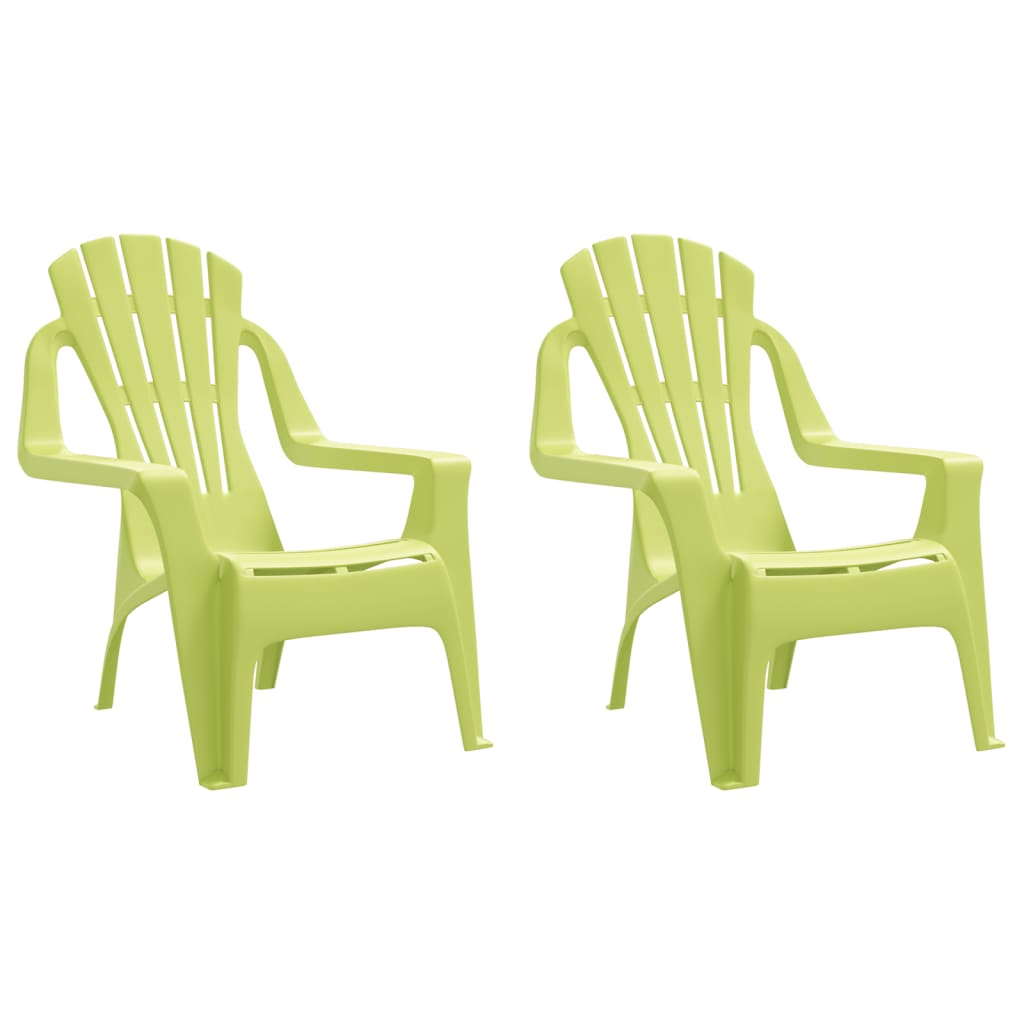 2 Sillas de jardín para niños Verde