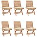6 Sillas de jardín plegables de madera con cojines 6 Sillas de jardín plegables de madera con cojines Antracita