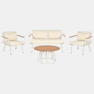 Beliani Conjunto lounge Aço MONTESILVANO