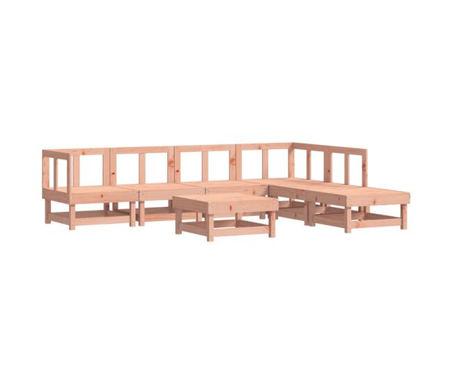 Juego de muebles de jardin 7 piezas madera maciza abeto douglas