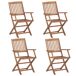 4 Sillas de jardín plegables de madera con cojines 4 Sillas de jardín plegables de madera con cojines Beige