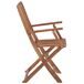 4 Sillas de jardín plegables de madera con cojines 4 Sillas de jardín plegables de madera con cojines Beige