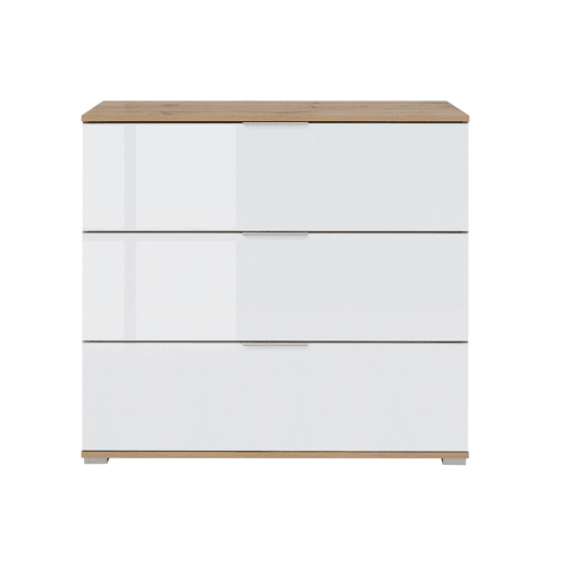 Cómoda 3 gavetas Selma Branco e Branco Cómoda 3 gavetas Selma Branco e Branco