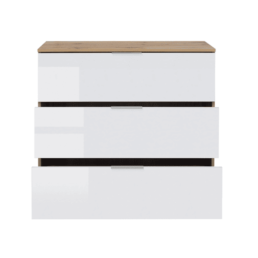 Cómoda 3 gavetas Selma Branco e Branco Cómoda 3 gavetas Selma Branco e Branco