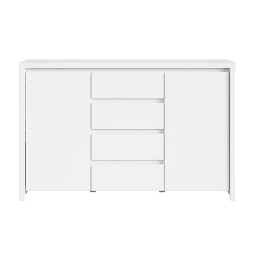 Aparador 2 portas 4 gavetas Soren Branco