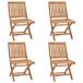 4 Sillas de jardín plegables de madera maciza de teca 4 Sillas de jardín plegables de madera maciza de teca Marron
