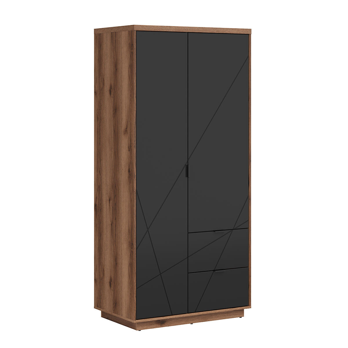 Armario 2 puertas 2 cajones Sven 94 Negro