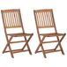 2 Sillas de jardín plegables de madera con cojines 2 Sillas de jardín plegables de madera con cojines Antracita