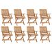 8 Sillas de jardín plegables de madera maciza de teca 8 Sillas de jardín plegables de madera maciza de teca Marron