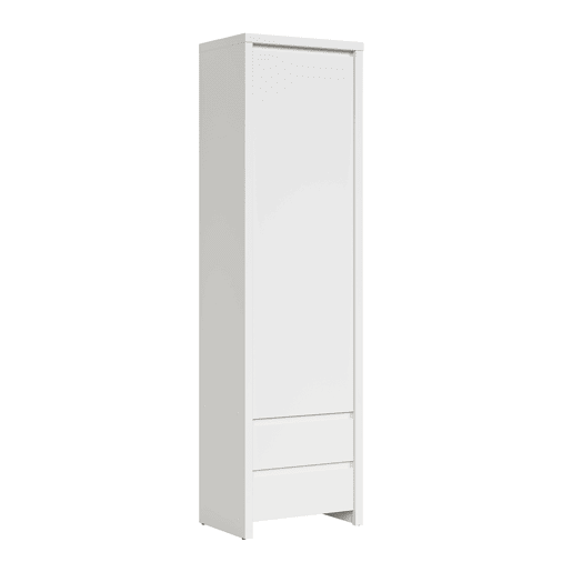 Roupeiro coluna 1 porta 2 gavetas Soren Branco