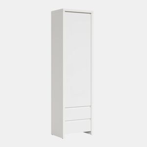 Roupeiro coluna 1 porta 2 gavetas Soren Branco