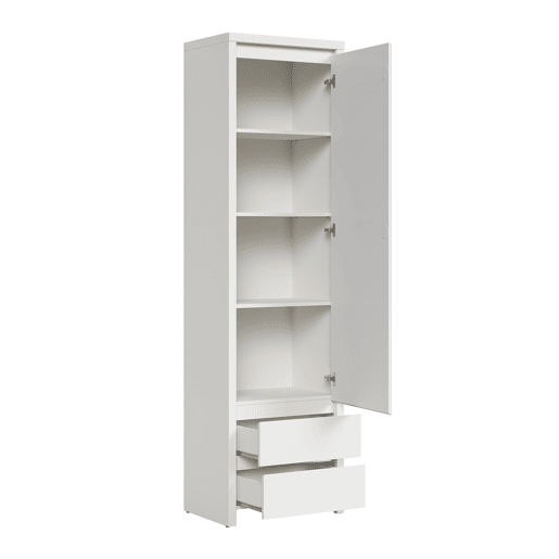 Roupeiro coluna 1 porta 2 gavetas Soren Branco