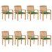 8 Sillas de jardín apilables de madera de teca con cojines 8 Sillas de jardín apilables de madera de teca con cojines Antracita