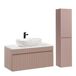Conjunto mueble lavabo individual y columna Zelie 100 Conjunto mueble lavabo individual y columna Zelie 100 Rosa