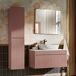 Conjunto mueble lavabo individual y columna Zelie 100 Conjunto mueble lavabo individual y columna Zelie 100 Rosa