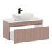 Conjunto mueble lavabo individual y columna Zelie 100 Conjunto mueble lavabo individual y columna Zelie 100 Rosa