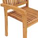 4 Sillas de jardín apilables de madera de teca con cojines 4 Sillas de jardín apilables de madera de teca con cojines Antracita