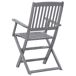 8 Sillas de exterior plegables de madera maciza acacia 8 Sillas de exterior plegables de madera maciza acacia Gris