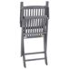 8 Sillas de exterior plegables de madera maciza acacia 8 Sillas de exterior plegables de madera maciza acacia Gris