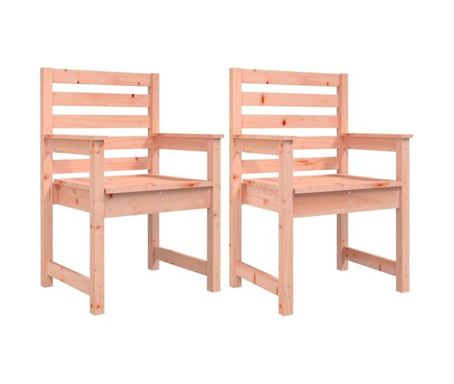 Sillas de jardin 2 unidades madera maciza abeto douglas 60x48x91 cm