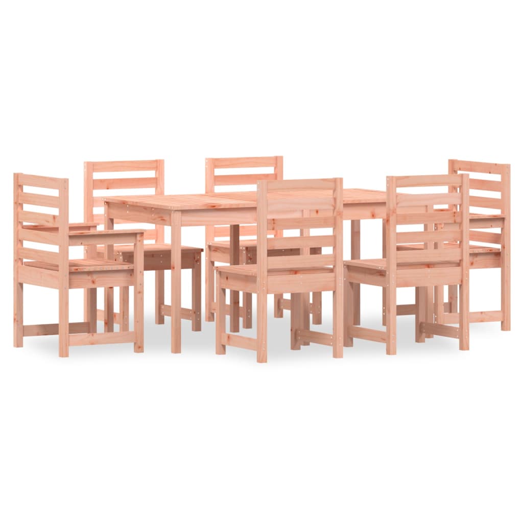 Juego de comedor para jardin 7 piezas madera maciza abeto douglas