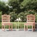 2 Sillas de jardín de madera maciza pino 2 Sillas de jardín de madera maciza pino Blanco