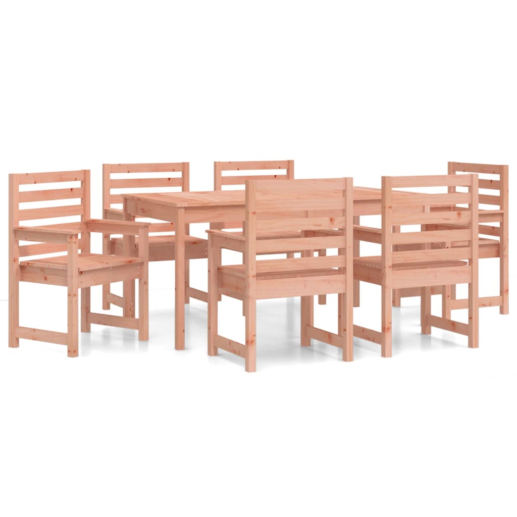 Juego de comedor para jardin 7 piezas madera maciza abeto douglas