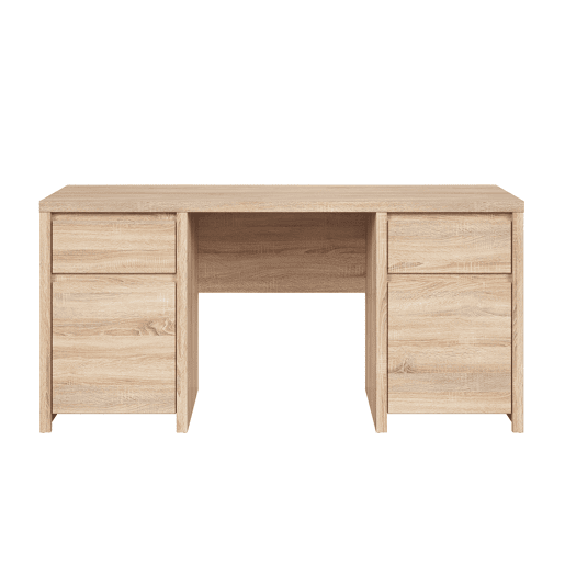Secretária Soren Wood com 2 portas e 2 gavetas