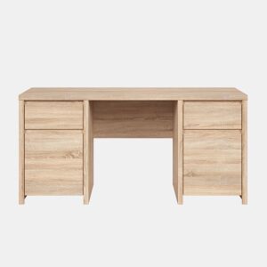 Secretária Soren Wood com 2 portas e 2 gavetas