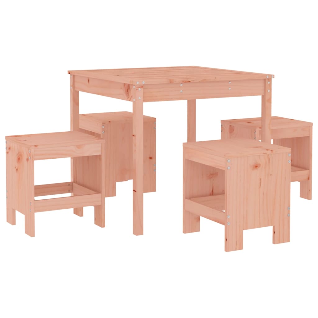 Juego de comedor para jardin 5 piezas madera maciza douglas