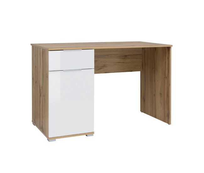 Escritorio 1 puerta 1 cajón Selma Blanco y Madera