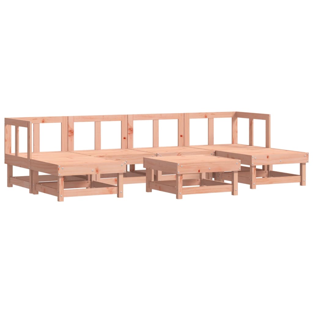 Juego de muebles de jardin 7 piezas madera maciza abeto douglas