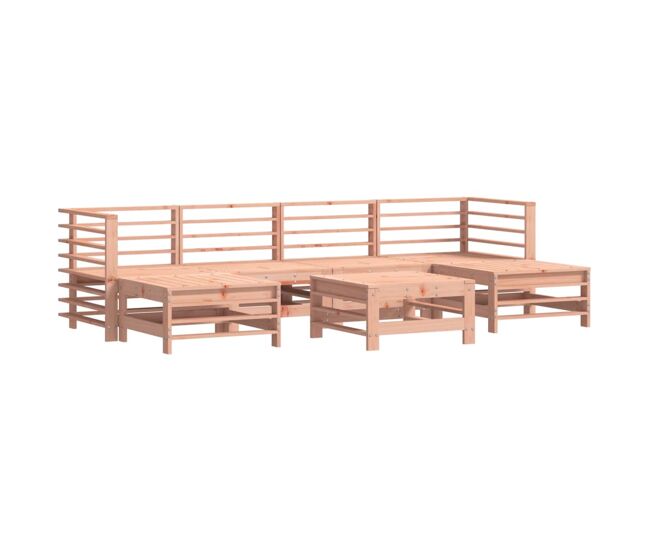 Juego de muebles de jardin 7 piezas madera maciza abeto douglas