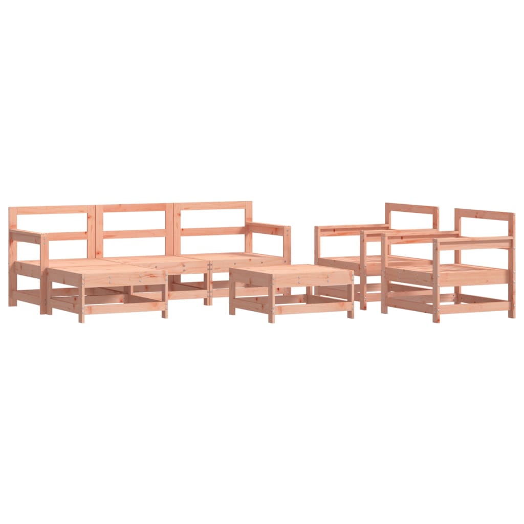 Juego de muebles de jardin 7 piezas madera maciza abeto douglas