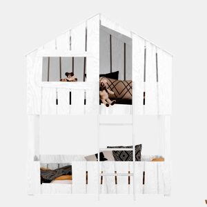 Beliche Floriane Branco 90x190 com base de ripas