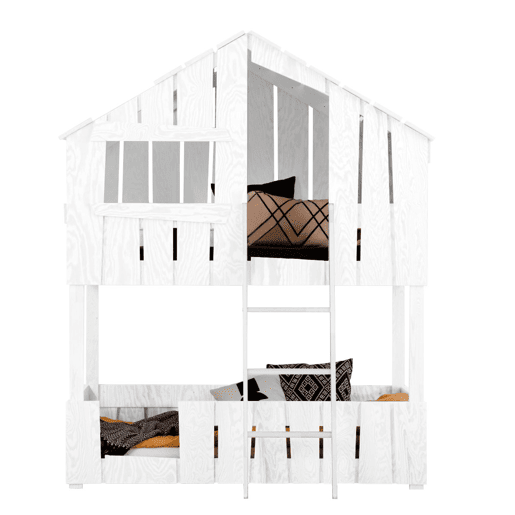 Beliche Floriane Branco 90x190 com base de ripas