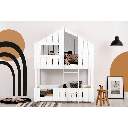 Beliche Floriane Branco 90x190 com base de ripas