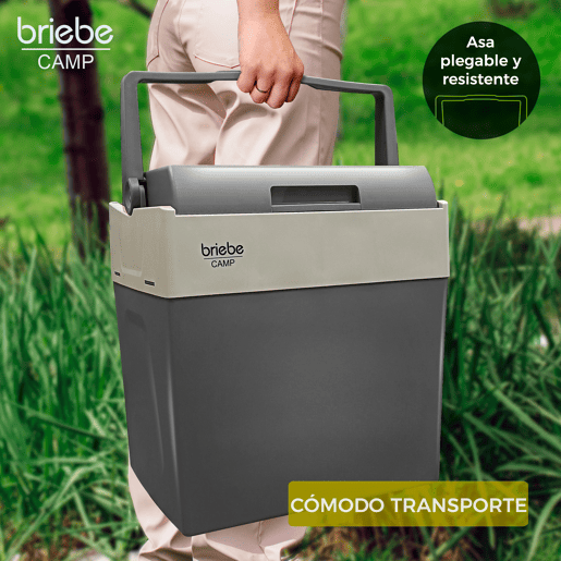 Briebe CF1153 Geleira Eléctrica 28L, Refrigerador Eléctrico Portátil, Campismo Viagens 12V  220 - 240V, Refrigeração e Aquecimento, 55, Cinza