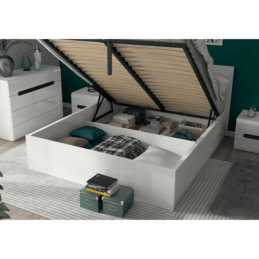 Cama box Edwin Branco 160x200 incluindo base de ripas