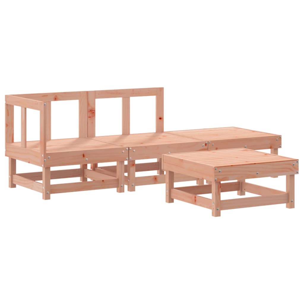 Juego de muebles de jardin 4 piezas madera maciza abeto douglas
