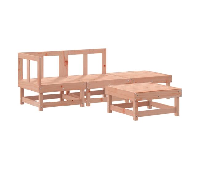 Juego de muebles de jardin 4 piezas madera maciza abeto douglas