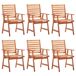 6 Sillas comedor de jardín de madera maciza acacia con cojines 6 Sillas comedor de jardín de madera maciza acacia con cojines Antracita