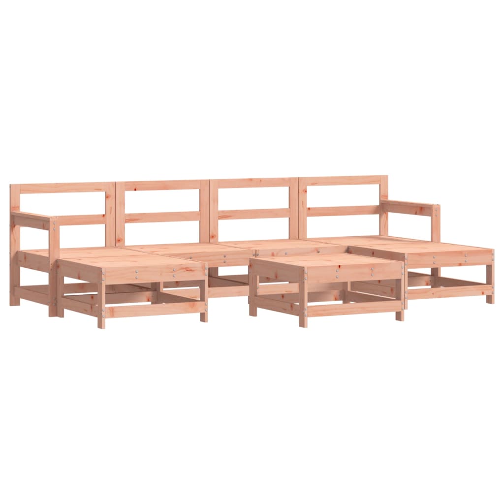 Juego de muebles de jardin 7 piezas madera maciza abeto douglas