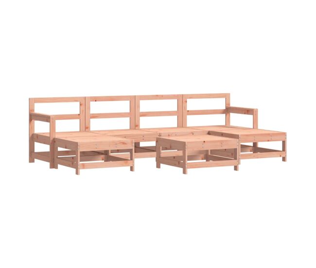 Juego de muebles de jardin 7 piezas madera maciza abeto douglas