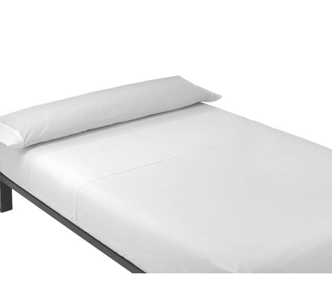 Juego de sábanas tres piezas liso blanco cama de 180cm donegal collections