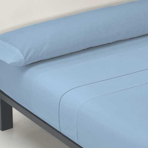 A folha lisa de três partes ajustou Azul da cama de 105cm Donegal Collections