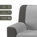 Funda Protectora de Sofá Acolchada Funda Protectora de Sofá Acolchada Gris Claro