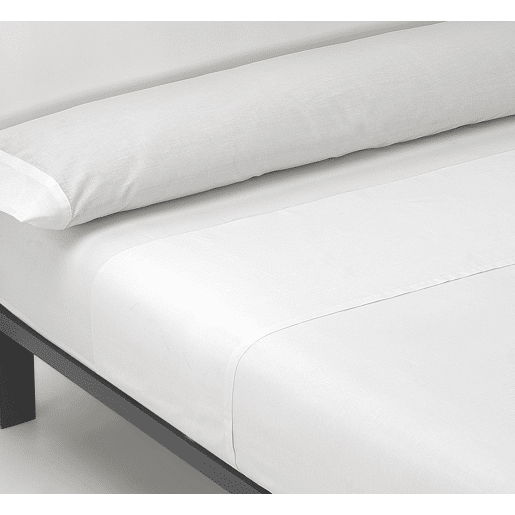 A folha lisa de três partes ajustou Blanco da cama de 135cm Donegal Collections