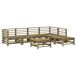 Juego de muebles de jardin 7 piezas madera Juego de muebles de jardin 7 piezas madera Blanco